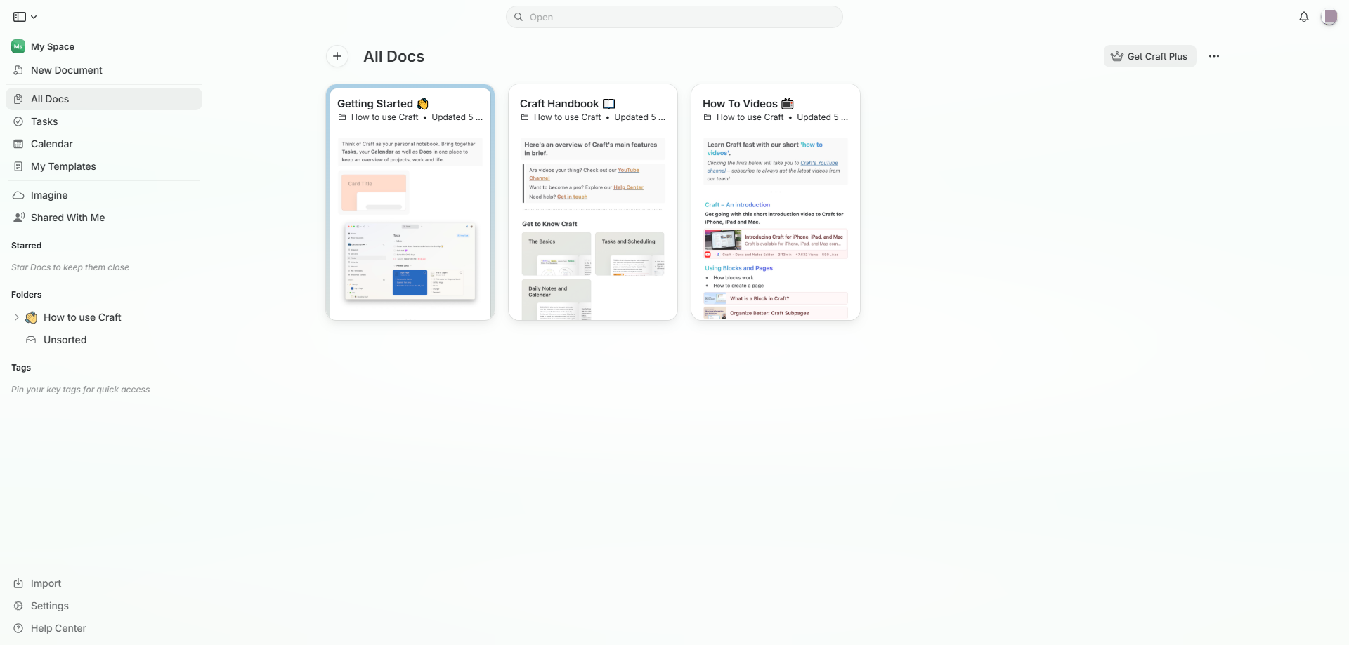 Craft Docs screenshot 4