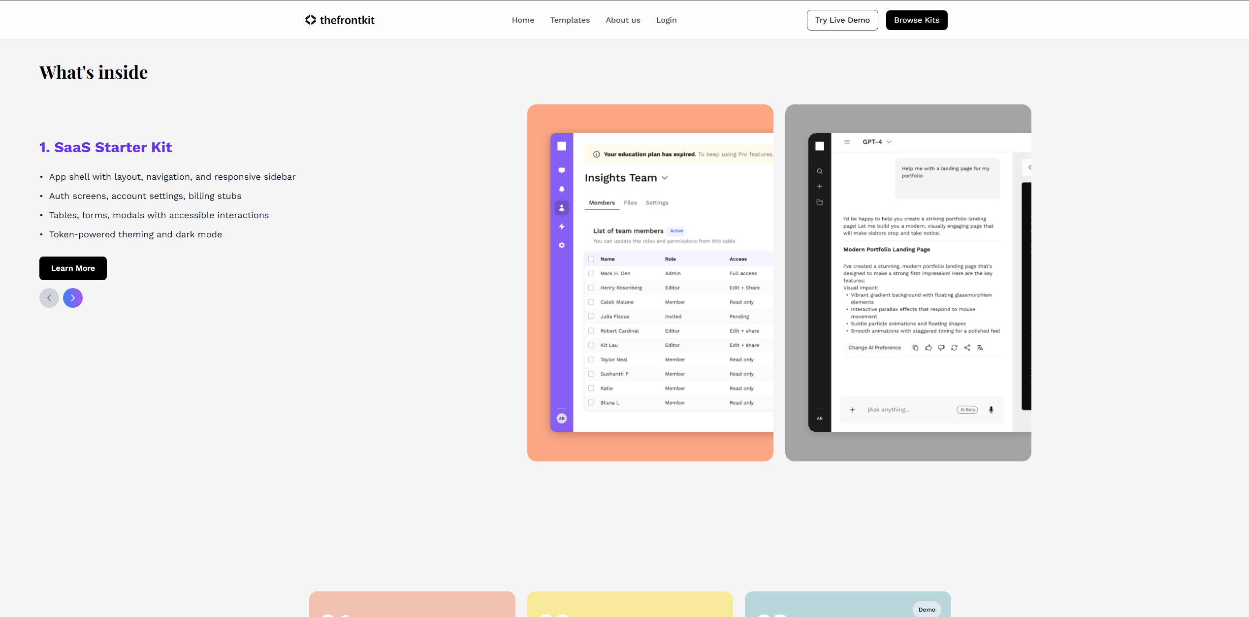 thefrontkit screenshot 2