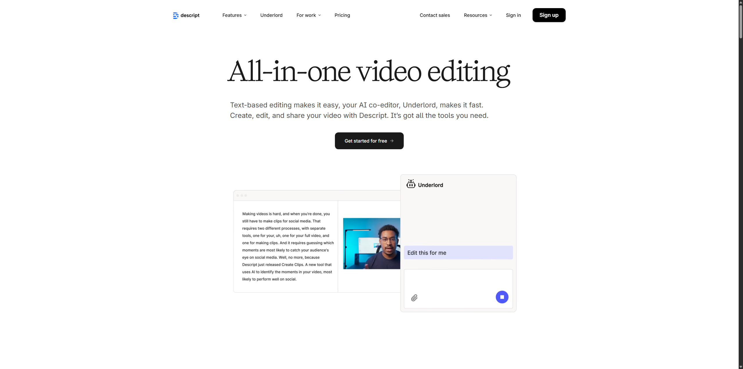 Descript screenshot 1