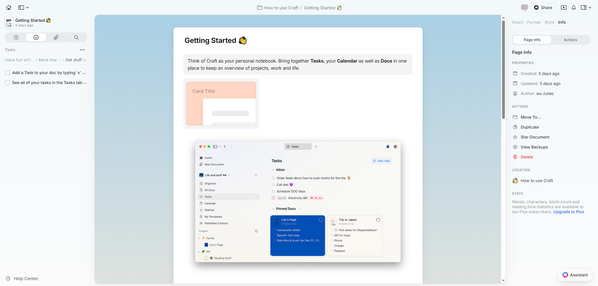 Craft Docs screenshot 1